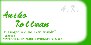 aniko kollman business card